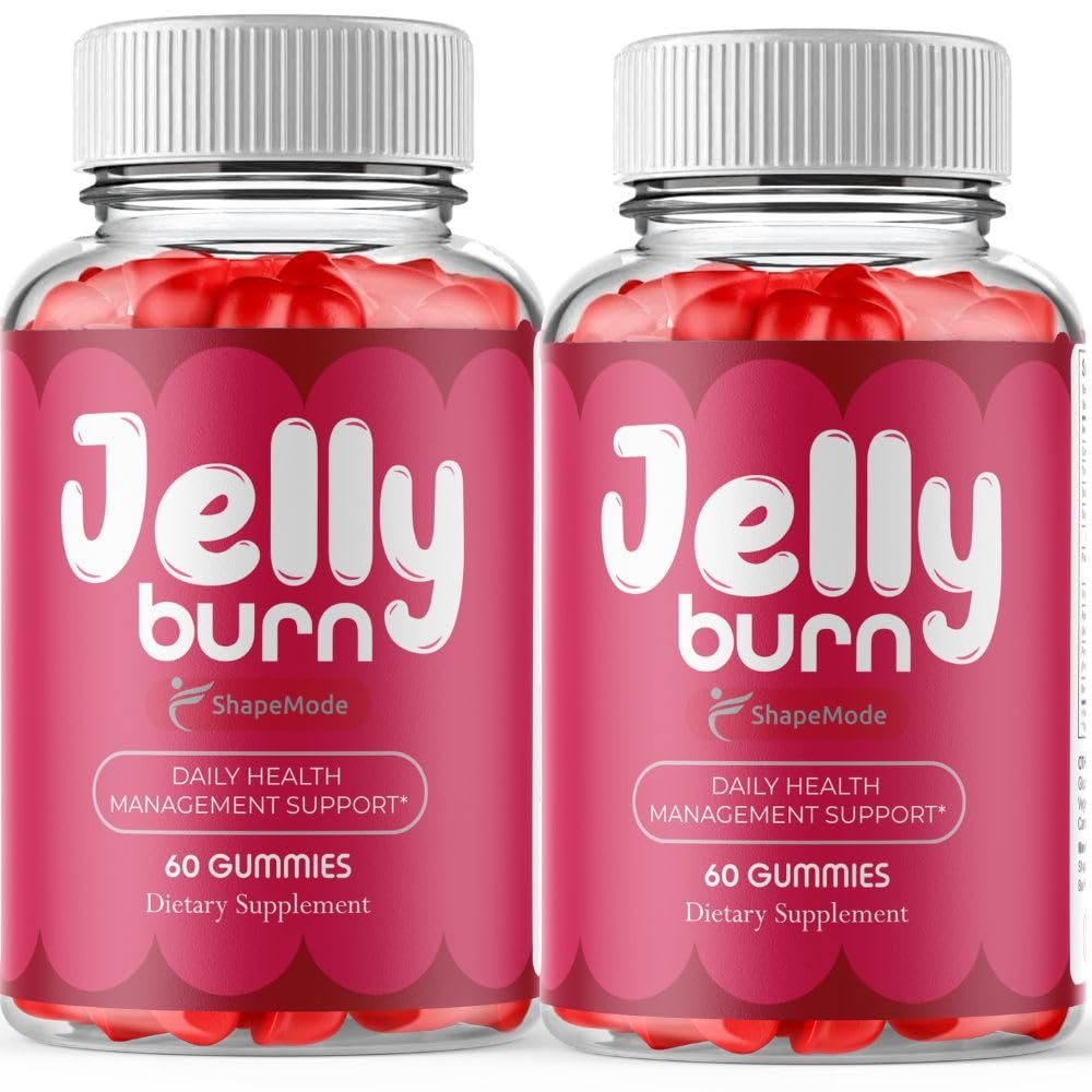 (2 Pack) Official Jelly Burn Gummies Premium JellyBurn Gummy Formula, Daily JellyBurnGummies All Natural Maximum Strength, Vitamin Support for Overall Health and Wellness, 120 Gummies for 2 Months