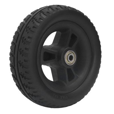 Mtlavishness 6in Wheelchair Wheel PU Non Slip Wear Strong Bearing Capacity Walker Tire Replacement