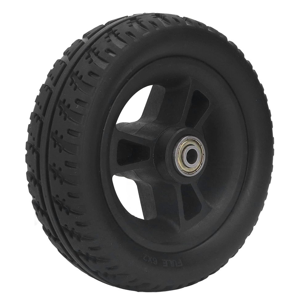 Mtlavishness 6in Wheelchair Wheel PU Non Slip Wear Strong Bearing Capacity Walker Tire Replacement