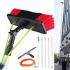 WXPWAMZ Telescopic Glass Cleaning Brush26 Foot Window Cleaning Water Fed Poles Solar Panel Cleaning Equipment Conservatory Roof Cleaner Brush Squeegee/8m Pole/30cm Brush Head view 1