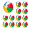 Shinylin 12 Pcs Beach Ball Party Favors Bags Pool Party Gift Bags Beach Ball Makeup Bag with Handle Summer Pool Themed PVC Clear Goodie Treat Bag for Vacation Hawaiian Tropical Luau Theme Decoration view 1