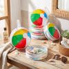 Shinylin 12 Pcs Beach Ball Party Favors Bags Pool Party Gift Bags Beach Ball Makeup Bag with Handle Summer Pool Themed PVC Clear Goodie Treat Bag for Vacation Hawaiian Tropical Luau Theme Decoration view 2