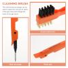 PRETYZOOM Cooktop Cleaning Brush Multipurpose Kitchen Scrubber with Copper Bristles Orange Handle for Stove and Sink Degreasing view 3