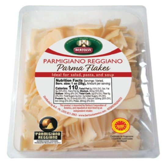 BERTOZZI Parmigiano Reggiano DOP Flaked Cheese Tray | 1 Pound Professional Grade for Home & Catering | No Fillers or Anti-Caking Agents | High Protein & Calcium | Imported from Italy