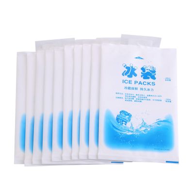10Pcs Reusable Ice Packs, PE Gel Cooling Bags, Safe Refrigerant Cold Packs for Food, Medical & Industrial Use (Thicken 200ml)