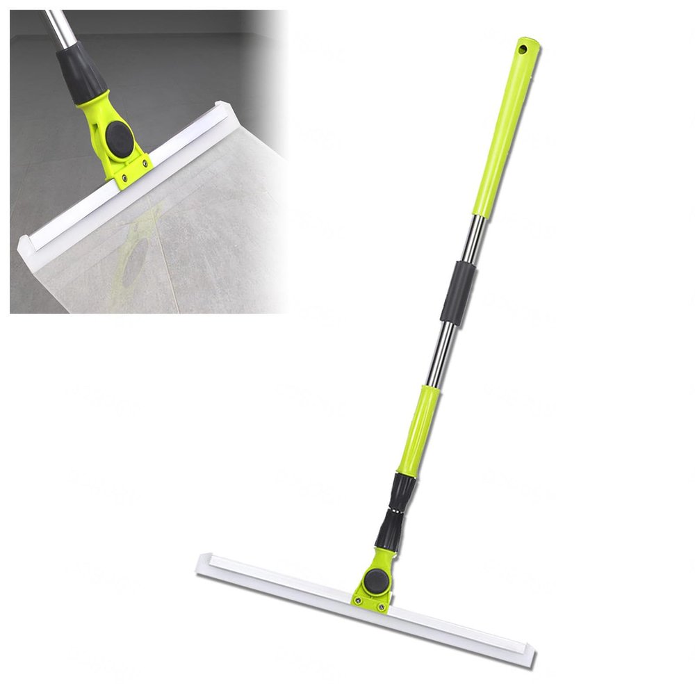Floor Squeegee for Concrete Floor, with 51 Long Handle Silicone Broom, Silicone Broom for Smooth Floors,Rugs,Windows,Small:35130cm
