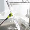 Floor Squeegee for Concrete Floor, with 51 Long Handle Silicone Broom, Silicone Broom for Smooth Floors,Rugs,Windows,Small:35130cm view 4