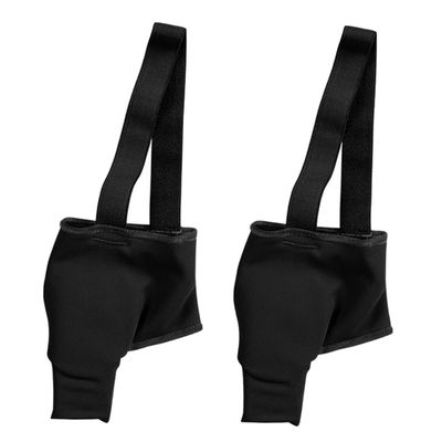 GANAZONO 2pcs Thumb Toe Straightener and Hallux Valgus Corrector, Black Large, Foot Thumb Corrector for Bunion Relief and Adult Toe Alignment, Suitable for Men and Women Night Use