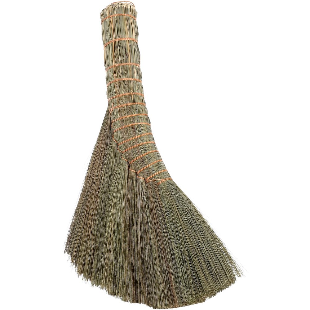 JOINPAYA Handheld Straw Whisk Broom Soft Bristles Traditional Asian Grass Broom for Indoor Sweeping Bed Sofa Dust Cleaning Household Brush