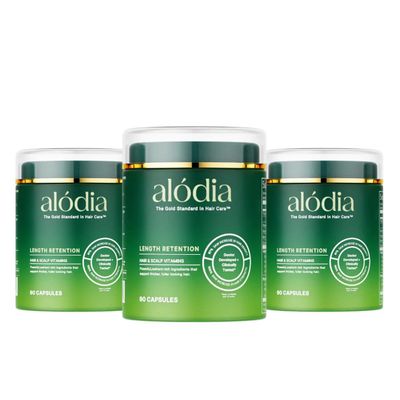 ALODIA Hair and Scalp Vitamins - Vegan Hair Growth Supplements for Women, Natural Formula with Biotin, Collagen, Ashwagandha & Saw Palmetto for Regrowth, Thickening and Scalp Health - 3 Pack