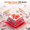 Extra Large Red Light Therapy Mat, High-Density LEDs Full Body Red Light Therapy, 660nm & 850nm Dual Wavelengths, Foldable Red Light Therapy Blanket with Timer, 40" x 16.5" view 3