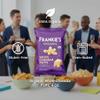 Frankies Snacks Puffs White Cheddr 4 oz Vegan Snacks Cheese Puffs Chickpea Snacks Plant Based Dairy Free Snacks Kosher Protein Pop Style Crunch with bag clips-3pack view 4
