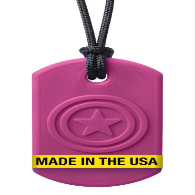 ARK Super Star, Chew Necklaces for Sensory Kids and Adults, Oral Fidget for Autism, ADHD, SPD, Anxiety, Medical-Grade Sensory Chew Necklace, Standard, Softest, Magenta