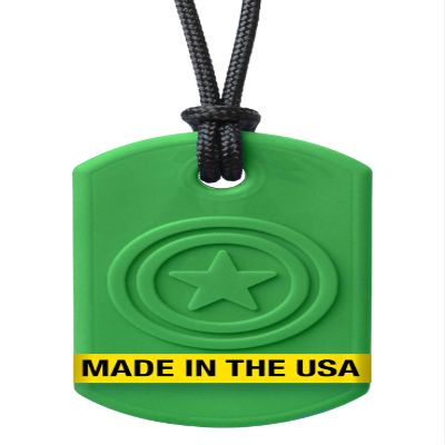 ARK Super Star, Chew Necklaces for Sensory Kids and Adults, Oral Fidget for Autism, ADHD, SPD, Anxiety, Medical-Grade Sensory Chew Necklace, XXT, Very Firm, Forest Green