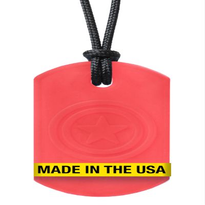 ARK Super Star, Chew Necklaces for Sensory Kids and Adults, Oral Fidget for Autism, ADHD, SPD, Anxiety, Medical-Grade Sensory Chew Necklace, XXT, Very Firm, Translucent Red