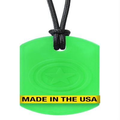 ARK Super Star, Chew Necklaces for Sensory Kids and Adults, Oral Fidget for Autism, ADHD, SPD, Anxiety, Medical-Grade Sensory Chew Necklace, Standard, Softest, Translucent Green