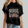 Tickle Stitch The Healing Garden Nurse | Floral Shirt for Women T-Shirt Red view 2