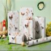 Sikiweiter Ink Painting Farm Animal Wrapping Paper Roll, 17 Inch x 16.5 Feet, Watercolor Duck and Rooster Gift Wrap with Floral Grass Design, Rustic Farmhouse Wrapping Paper for Birthday, Baby Shower, Spring Gifts(Chickens and Ducks) view 2