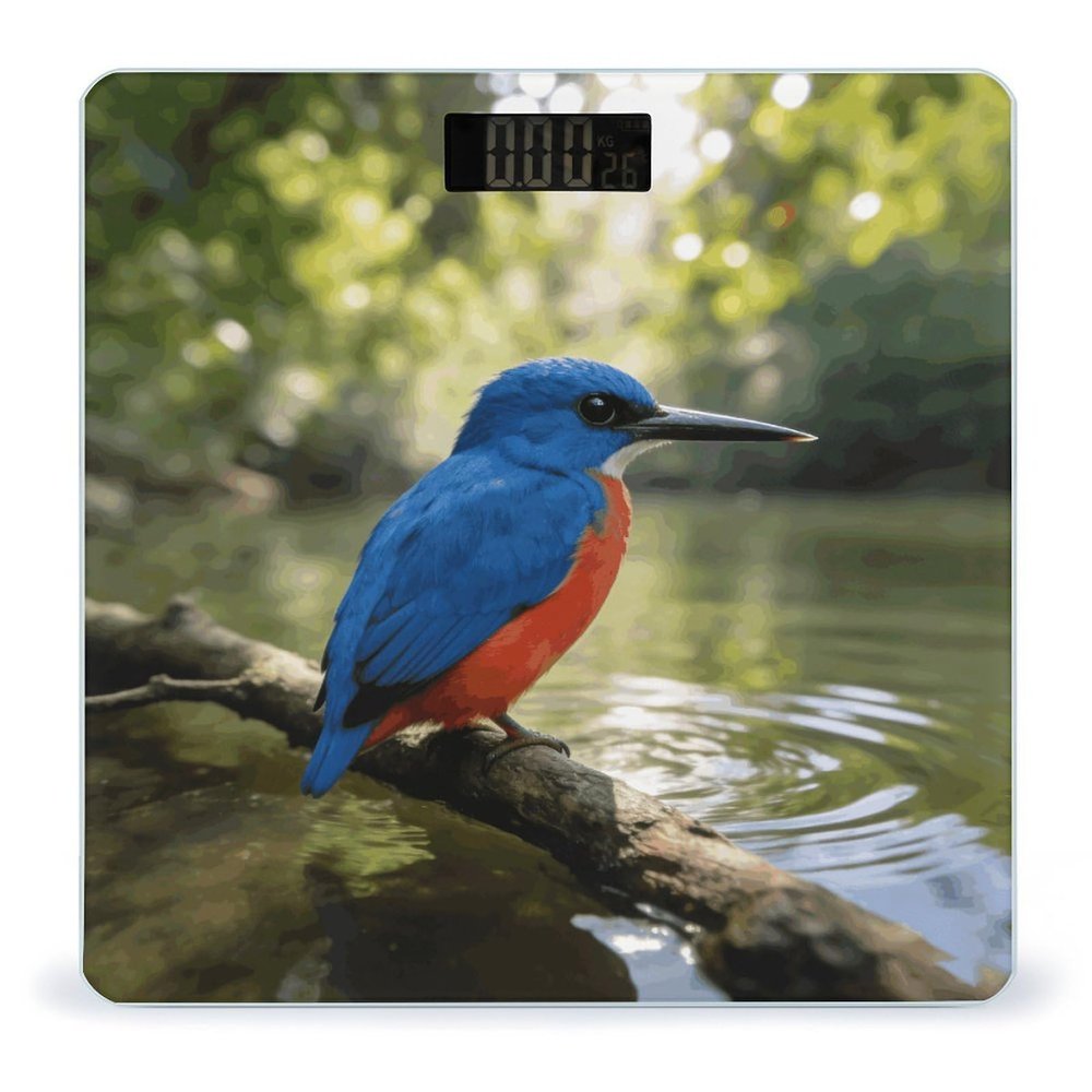 Kingfisher Smart Body Weight, Highly Accurate Digital Weighing Scale with Large LCD Display, Durable Weight Scale for Home Use, Measures Weight Up to 400 Lb/180kg