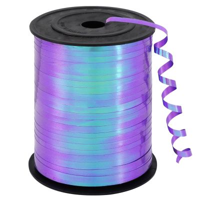 TONIFUL 500 Yards Iridescent Purple Curling Ribbon, 1/5 Inch Balloon String Ribbon for DIY Decorations,Gift Wrapping,Ribbons and Bows for Christmas New Year Birthday Gifts Graduation Supplies