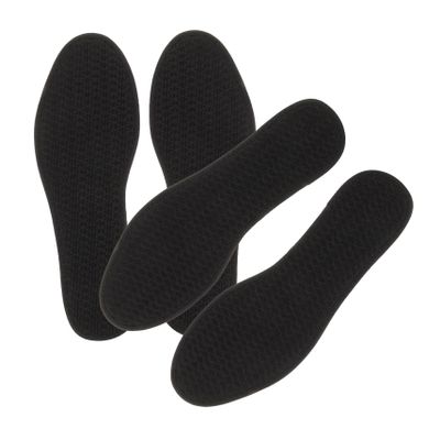 COOPHYA Charcoal Shoe Insoles for Men 2 Pairs Fiber Inserts Breathable Sweat-Absorbing Thickened Sports Insoles and Military Training Shoes Size 44