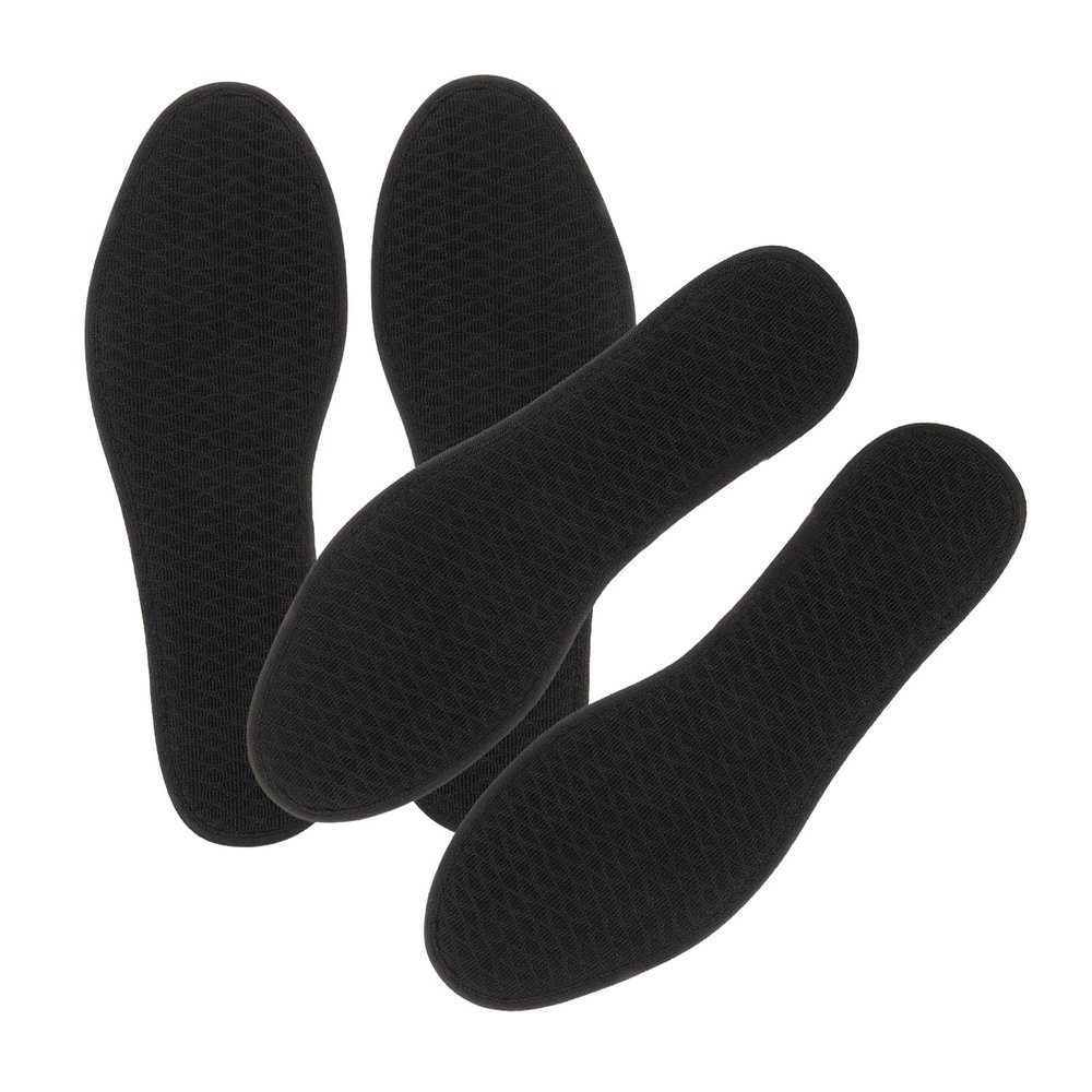 COOPHYA Charcoal Shoe Insoles for Men 2 Pairs Fiber Inserts Breathable Sweat-Absorbing Thickened Sports Insoles and Military Training Shoes Size 44