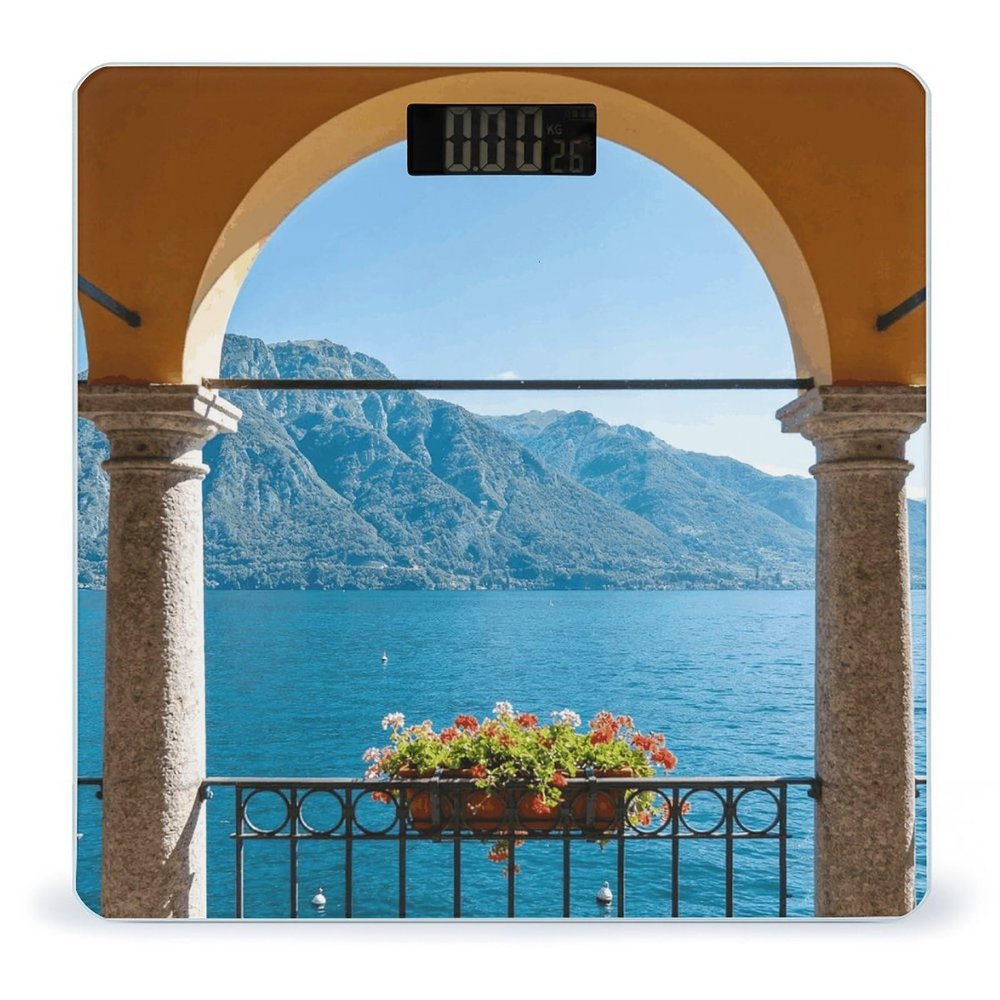 Lake Como Smart Body Weight, Highly Accurate Digital Weighing Scale with Large LCD Display, Durable Weight Scale for Home Use, Measures Weight Up to 400 Lb/180kg