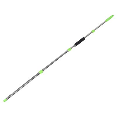 KHBUAB Universal Extendable Mop Handle Pole 4-Section Stainless Steel Broom Shaft Replacement with American Threading for Home and Office Cleaning Accessories