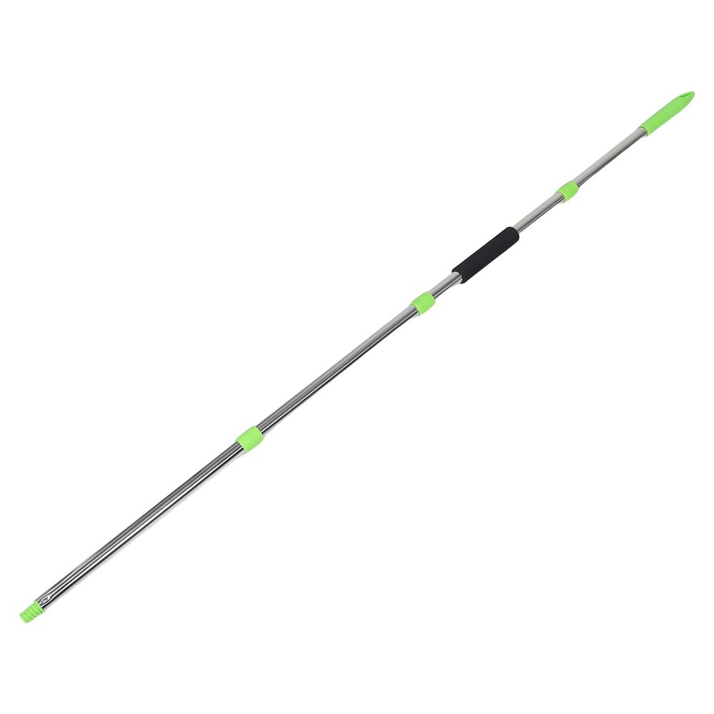 KHBUAB Universal Extendable Mop Handle Pole 4-Section Stainless Steel Broom Shaft Replacement with American Threading for Home and Office Cleaning Accessories