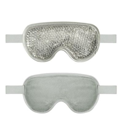 WAGJIA Reusable Gel Ice Cooling Eye Mask, Cold & Hot Therapy Mask for Sleep, Soft Comfortable Eye Cover for Puffy Eyes Fatigue, Sinuses & Migraines Treatment(Grey)