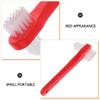 Alipis 8pcs Double Heads Dentures Toothbrush Set with Retainer Brush Red for False Teeth Cleaning Portable Oral Care Accessories view 3