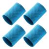 NineLife Basics 4 Pcs Sports Wristbands, Blue, Sweat Absorbent and Comfortable Polyester Wrist Bands, Suitable for Gym, Running, Cycling view 1