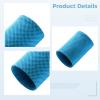 NineLife Basics 4 Pcs Sports Wristbands, Blue, Sweat Absorbent and Comfortable Polyester Wrist Bands, Suitable for Gym, Running, Cycling view 2