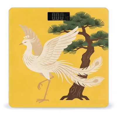 Linen Beige Phoenix and Pine Smart Body Weight, Highly Accurate Digital Weighing Scale with Large LCD Display, Durable Weight Scale for Home Use, Measures Weight Up to 400 Lb/180kg