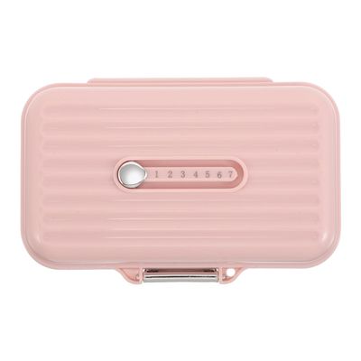 STOBAZA Weekly Portable Pill Organizer Large 7-Compartment Sealed Medicine Case for Travel and Daily Use, Pink Compact Pill Storage Box for Purse and Small Medicine Container