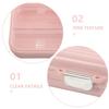 STOBAZA Weekly Portable Pill Organizer Large 7-Compartment Sealed Medicine Case for Travel and Daily Use, Pink Compact Pill Storage Box for Purse and Small Medicine Container view 3