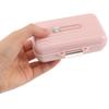 STOBAZA Weekly Portable Pill Organizer Large 7-Compartment Sealed Medicine Case for Travel and Daily Use, Pink Compact Pill Storage Box for Purse and Small Medicine Container view 4