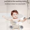 Luocute Baby Shower Stand, Adjustable Height Foldable Wall Mounted Bath Support for Toddlers, with Anti Slip Base and Shower Holder for 6 36 Months (Light Gray) view 4