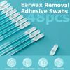 48 Pcs Earwax Removal Adhesive Swabs - 2026 Enhanced Silicone Ear Wax Removal Tool, Gentle & Safe Sticky Ear Cleaner Stick for All Ages, Large Reusable Ear Cleaning Kit with Dust-Proof Case (L) view 2