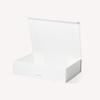 Geoto 9.25"6.69"2.36" A5 Shallow Size Luxury Rigid Foldable Magnetic Closure Collapsible Gift Packaging Boxes (Off White with Ribbon) view 2