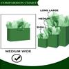 qiqee 24PCS Dark Green Gift Bags with Ribbon Handles 9.6"x7.9"x4.3" Medium Size Gift Bags (Tissue Paper included, Medium Wide) view 4