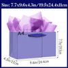 qiqee 24PCS Violet Gift Bags with Ribbon Handles 9.6"x7.9"x4.3" Medium Size Gift Bags (Tissue Paper included, Medium Wide) view 3