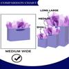 qiqee 24PCS Violet Gift Bags with Ribbon Handles 9.6"x7.9"x4.3" Medium Size Gift Bags (Tissue Paper included, Medium Wide) view 4