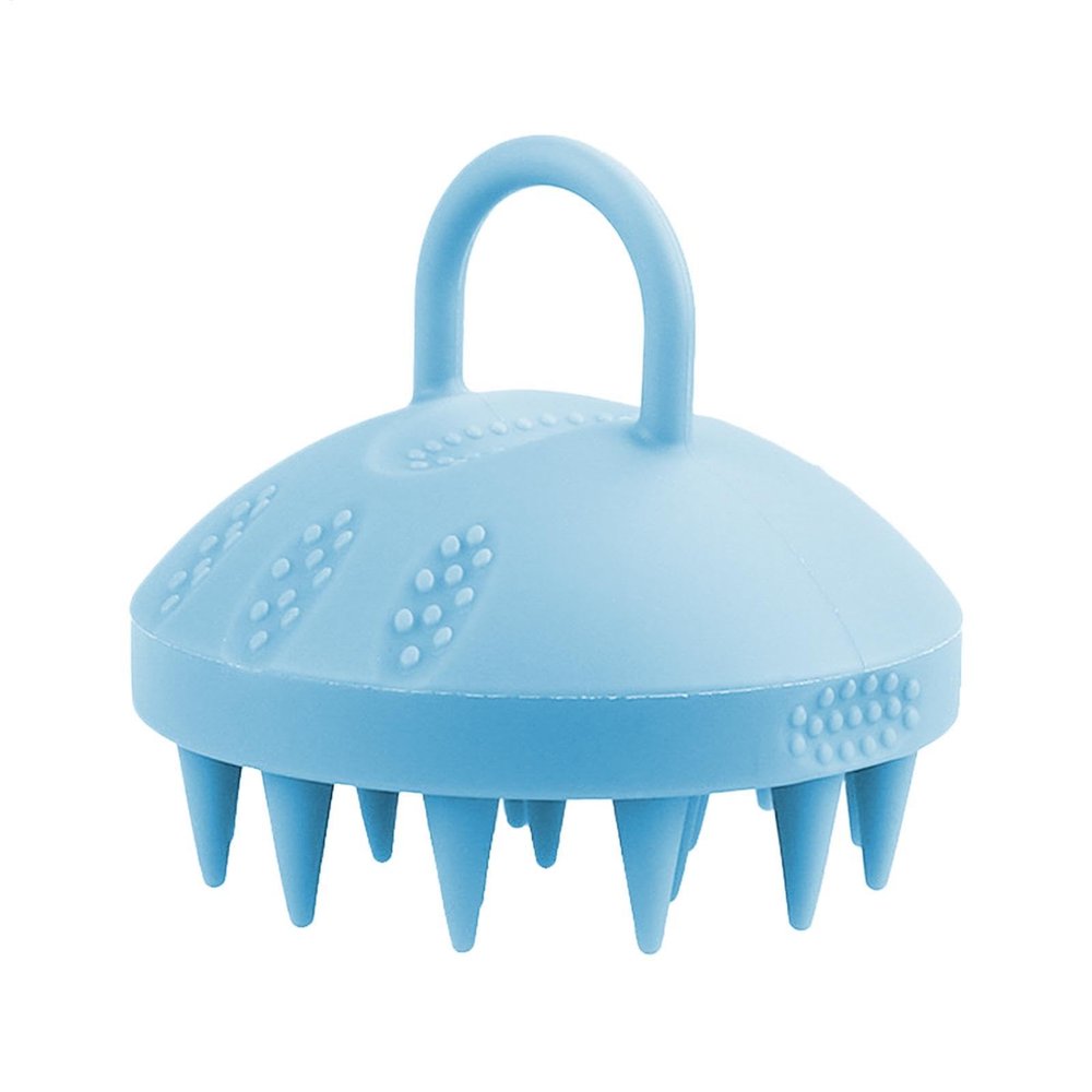 Silicone Hair Brush - Scalp Massager Tool, Standard Size Scrubber with Soft Bristle Feature, Flexible Material Head Cleaner for Shower Use, Manual Massage Brush with Easy Grip Handle for Spa Routine