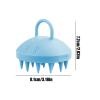 Silicone Hair Brush - Scalp Massager Tool, Standard Size Scrubber with Soft Bristle Feature, Flexible Material Head Cleaner for Shower Use, Manual Massage Brush with Easy Grip Handle for Spa Routine view 2