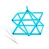 GFAZXDS Blue Transparent Hexagram Crystal Quartz Pyramid 5-10 Inch Mokaba Merkaba Sound Therapy Meditation Yoga Meditation Stress Relief Corner Frame Percussion Instruments Inclu,6 Inch view 1