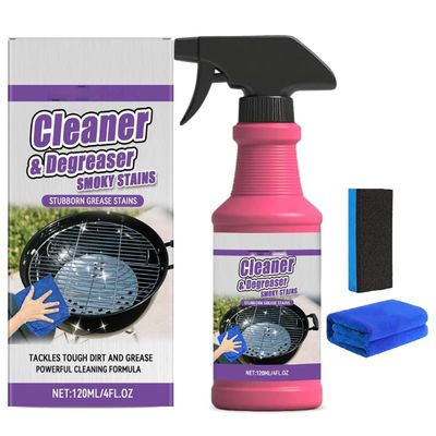 Fast- Heavy-Duty Grill Degreaser Spray, Heavy-Duty rill Cleaning Spray Degreaser, Bbq rill Degreaser Cleaner, Grease Remover forGrill Grates, Ovens, Flat Tops (1pcs)