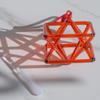 GFAZXDS Orange-red Transparent Hexagonal Crystal Quartz Pyramid, 5-14 inches, Mokaba, Merkaba, Sound Therapy Meditation, Yoga Meditation, Stress Reduction, Corner Frame Percussion Instrument.,7 Inch view 2