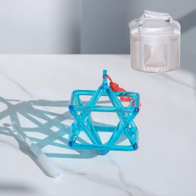 GFAZXDS Chakra Optically Blue Quartz Crystal Singing Merkaba Pyramid Healing Musical Instrument with Bag,Best Gift for Meditation Prayer,5 inch and Bag