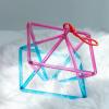 GFAZXDS Chakra Optically Clear Pink and Blue Bicolor Quartz Crystal Singing Pyramid Merkaba Best Gift for Sound Healing Meditation Prayer,5 in+Bag view 4